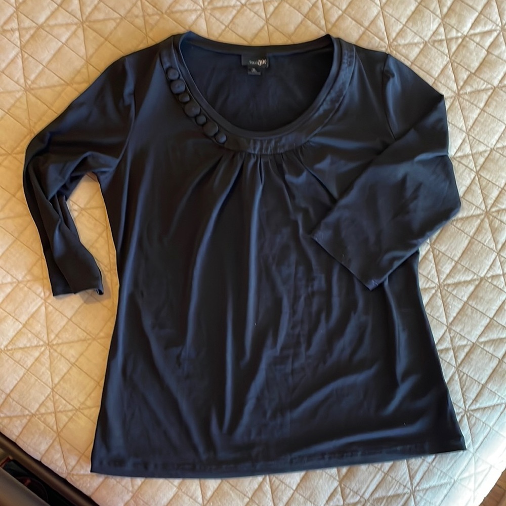 East 5th stretch black 3/4 sleeve top